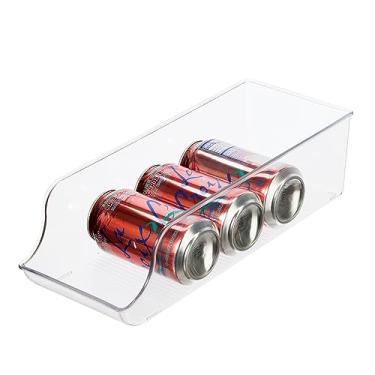 Imagem de Oggi Suporte de lata de refrigerante empilhável transparente para geladeira, freezer e despensa