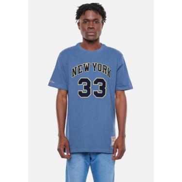 Imagem de Camiseta Mitchell & Ness New York Knicks Flock Azul Hera