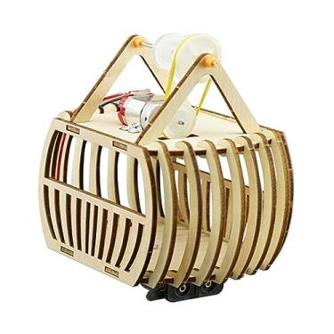 Imagem de Generic Passeios turísticos teleférico projetos divertidos brinquedo educativo DIY mãos artesanato quebra-cabeça de madeira para ensino adereços meninos