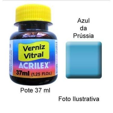 Imagem de Verniz Vitral 580 Azul Da Prussia Acrilex 37 Ml