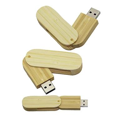 Imagem de OneSquareCore Flash Drive USB de madeira de 64 GB, unidades USB cartão de memória, pen drive USB 2.0, pen drive, armazenamento de data, pendrive, pendrive, armazenamento externo (bambu)