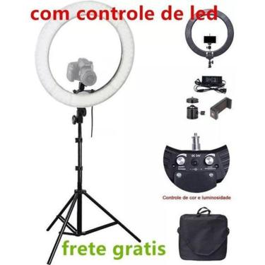 Imagem de Iluminador Led Ring Light 18 80W 48Cm+Tripe 448 Leds