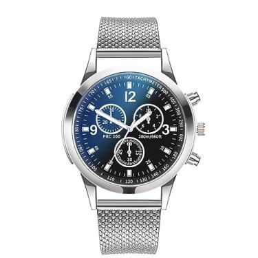 Imagem de LMMYUN Relógios masculinos de negócios – Relógio de pulso moderno casual com quartzo à prova d'água, pulseira de aço inoxidável de titânio, relógio de pulso elegante presente para homens, Branco - C - B