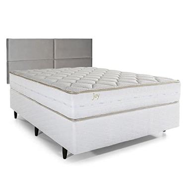 Imagem de Cama Box Casal com Cabeceira Herval Joy, Espuma Alto Suporte, 67x138x188 cm