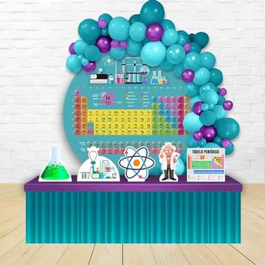 Imagem de Kit Decoração Painel Redondo Festa de Aniversário Infantil Laborátorio De Química
