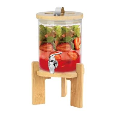 Imagem de Suqueira em Vidro com Suporte e Tampa Bambú 2,5Lts Mattine