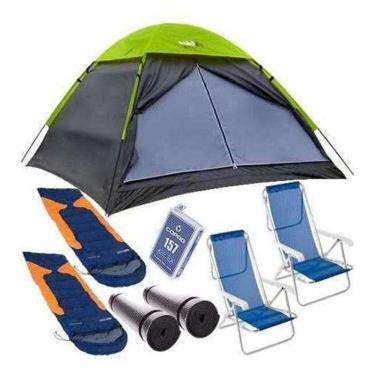 Imagem de Kit Acampamento Praia Barraca Echolife Weekend 3 Pessoas