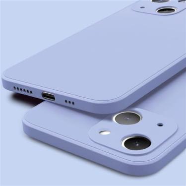 Imagem de Capa de telefone de silicone macio líquido para iphone 14 11 12 13 pro mini xs xr max 7 8 se 2 x plus capa traseira quadrada à prova de choque, m, para 12 mini 5.4