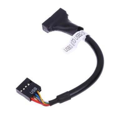 Imagem de 1/2/5pcs/Set USB Converter Adapter Fit Compatible Cd-rom/floppy Drive Panel USB 3.0 20 Pin Male To USB 2.0 9 Pin Motherboard Female Cable (Color : 1pcs)