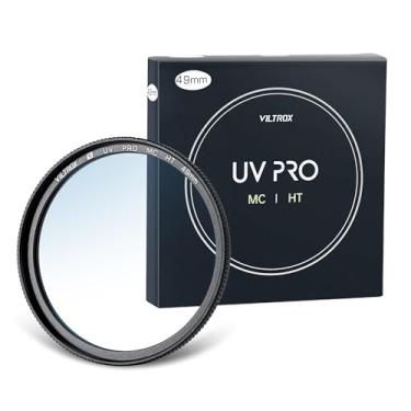 Imagem de VILTROX Filtro de proteção UV MC de 49 mm, 18 revestimentos multicamadas, filtro UV para lente de câmera UHD, revestimento ultra rígido, revestimento nano, hidrofóbico, filtro UV ultrafino resistente