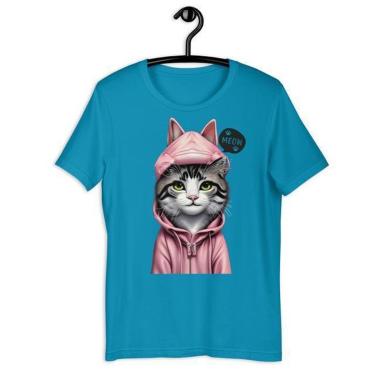 Imagem de Camiseta Blusa Feminina - Cat Gato Meow-Feminino