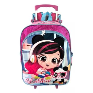 Imagem de Mochila Infantil Luluca Pandinha Rodinhas Tam G Escolar