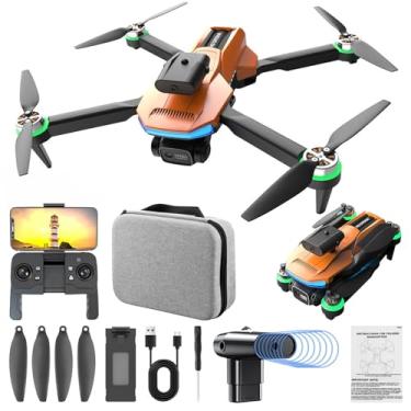 Imagem de Drones de motor sem escova com 2 câmeras, modo sem cabeça de resistência ao, controle de gestos, drone FPV com luz LED legal para adultos, drone RC para iniciantes Quadcopter /1477