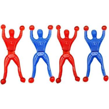 Imagem de BONECO NINJA GRUDA PAREDE C/4UN - JOGO UNISEX PRETO - TODAS AS IDADES - SILICONE