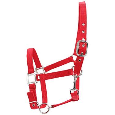 Imagem de Halter de Cavalo 6mm Engrossado Cor Vermelha Ajustável Controle de Freio de Cavalo Acessórios de Equitação