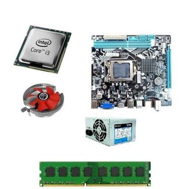 Imagem de Placa Mãe H61+ Processador I3 3220+ Memoria 8Gb Ddr3+ Cooler