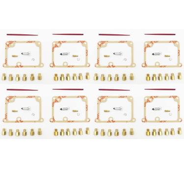 Imagem de HIIOLE Kit de reparo de carburador peças de reposição para 350 kit de jato completo 12 bicos principais 2 pilotos 2 agulhas (cor: 4 conjuntos)