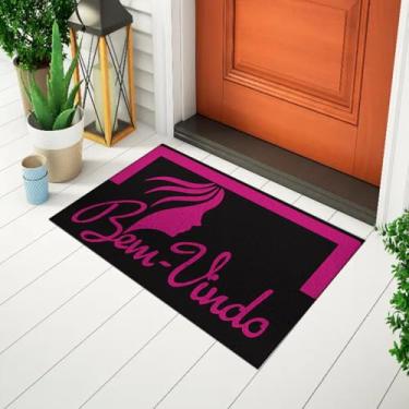 Imagem de Tapete Capacho Divertido Para Porta Profissão Cabelereiro - Bem Vindo Ca151