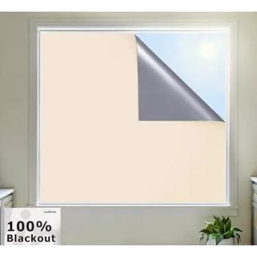 Imagem de Cortina Painel Blackout Mosquiteiro P/janela Até 1,20x1,50 M (Bege)