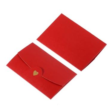 Imagem de YOKIVE 12 envelopes de vale-presente, mini envelopes de 10 x 7 cm, tamanho de cartão de crédito, tamanho grande para cartões de agradecimento, formatura, casamento, aniversário, vermelho