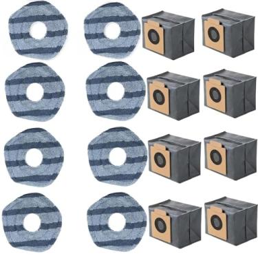 Imagem de Acessórios a vácuo para robô de limpeza Omni Eufy X10 Pro - 14 peças (6 almofadas de esfregão + 8 sacos de pó)