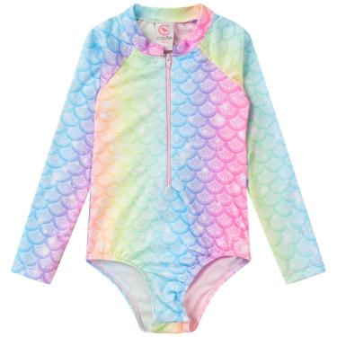 Imagem de Maiô Manga Longa Bebê e Infantil Pequena Surfista Sereia Costão