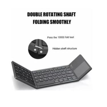 Imagem de Teclado Bluetooth Recarregável Dobrável Para Tablet Galaxy A7 T500/ T5