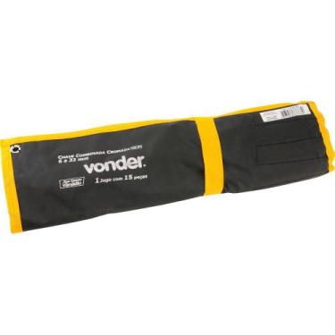 Imagem de Jogo Chave Combinada 6-32mm Cromo Vanádio Cromada Com 15 Peç - Vonder