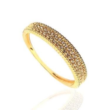 Imagem de Anel de ouro 18k aparador meia aliança - Elegancy Joias, 23