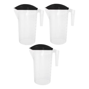 Imagem de Kit 3 Jarras Medidora Graduada 2lt Com Suporte Para Colher (Preto)