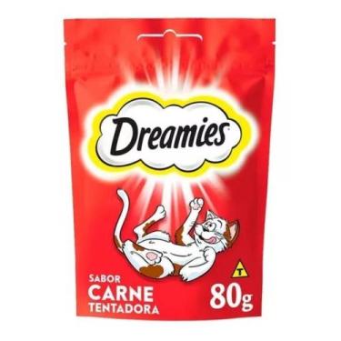 Imagem de Petisco Para Gatos Dreamies Carne 80Gr