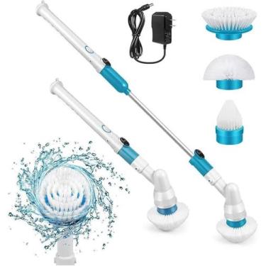 Imagem de Esfregão MOP De Limpeza Sem Fio Vassoura Elétrica Escova Limpadora Cab