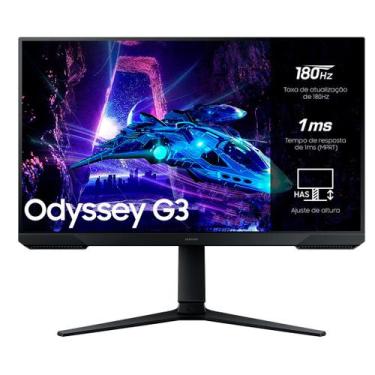 Imagem de Monitor Gamer Samsung 27" Full HD 180Hz 1ms Odyssey G3 FreeSync Bivolt