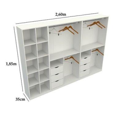Imagem de Kit Closet Armário Colmeia Cabideiro M83 (roupa, Sapateira) - VETORIAL