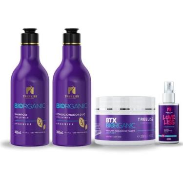 Imagem de Kit Hidratação 4 passos 100% Vegano Biorganic Treeliss - Treeliss Prof