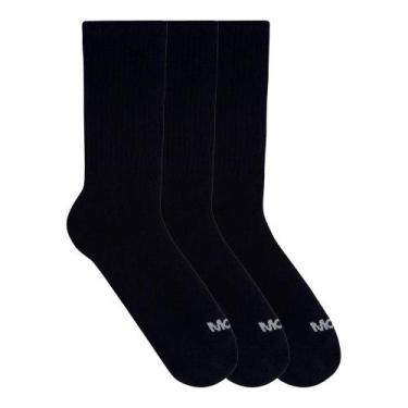 Imagem de Kit 3 Meias Mash Esportiva Cano Longo Masculina 211.04, 38-41, Preto