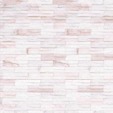 Imagem de Papel de Parede autocolante - Estilo Tijolo de Pedra Branco 3D - Vinil