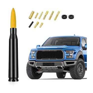 Imagem de Antena Bullet para carro, antena universal de substituição de caminhão, antena de rádio de carro, acessórios automotivos legais, amplamente compatíveis com a maioria dos carros, caminhões e SUVs (ouro
