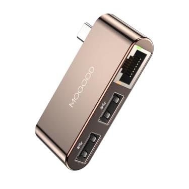 Imagem de MOGOOD Adaptador USB C para Ethernet Hub USB-C com RJ45 Gigabit USB tipo-C para RJ45 Gigabit Ethernet LAN adaptador de rede Gigabit Ethernet para USB tipo C compatível com MacBook Pro, iPad Pro, Dell