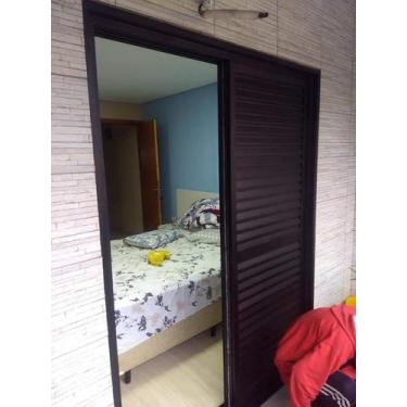 Imagem de Porta Balcão de Correr 3 folhas de Alumínio Preto 210x150 - Esquadrias