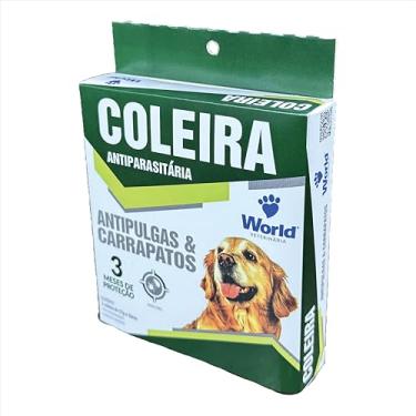Imagem de Coleira Antipulgas e Carrapatos antiparasitaria - World, Proteção duradoura para o seu melhor amigo de quatro patas. (controle dos parasitas) Marca WORLD