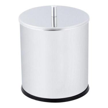 Imagem de Lixeira De Banheiro De Luxo - Metal Prata - 5 Litros Brinox, Prateado