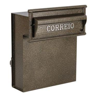 Imagem de Caixa De Correio Premium - Alumínio Dourado - 40x35,5x17cm - Prates e 