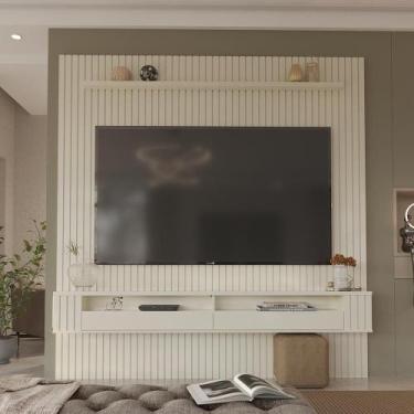 Imagem de Painel Ripado para TV Até 75 Polegadas Intense com Nicho 225cm - ViaNo