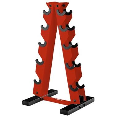 Imagem de YES4ALL Suporte para halteres apenas, suporte de 5 níveis A para halteres de 2,3 a 11,3 kg