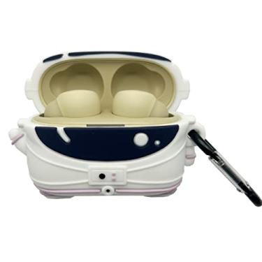 Imagem de Capa de desenho animado compatível com fones de ouvido sem fio Sony LinkBuds S, figuras de desenho Seadream Kawaii, capa protetora de corpo inteiro com mosquetão (Astronauta)