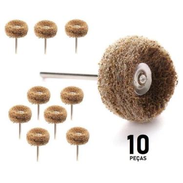 Imagem de Escova Tipo Scotch Brite  P/ Micro Retifica Dremel -10 Pçs - E-San