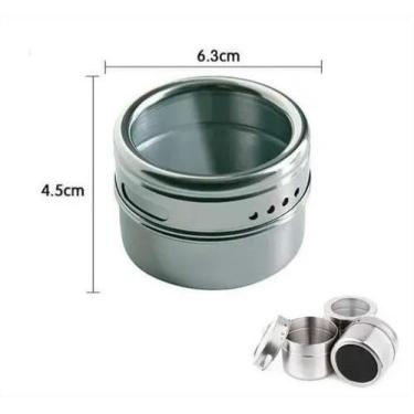 Imagem de Porta Temperos E Condimentos Com Imã Em Aço Inox - KE HOME