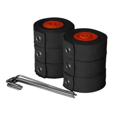 Imagem de Fita de Marcação Multisport PRO Preta/Laranja - Gismar Redes