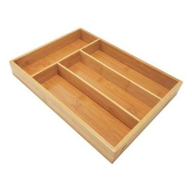 Imagem de Porta Talheres Mdf Com 4 Divisórias Para Gaveta Organizador - Kadê